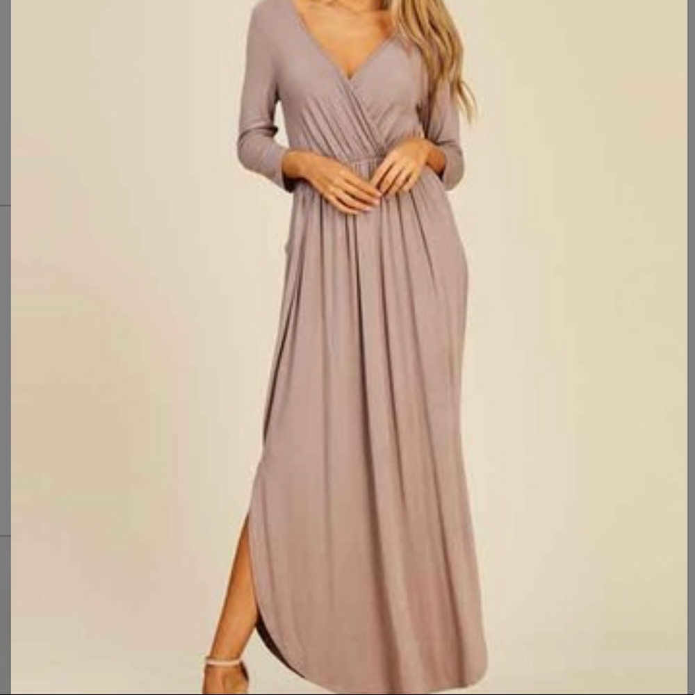 Surplice maxi dress
